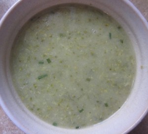 bowl of Cream of Broccoli Soup 