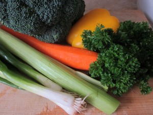 Broccoli Salad ingredients