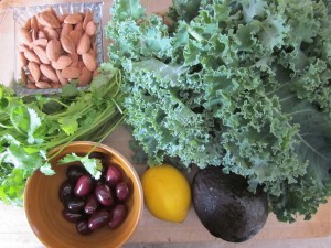 Marinated Kale Salad ingredients