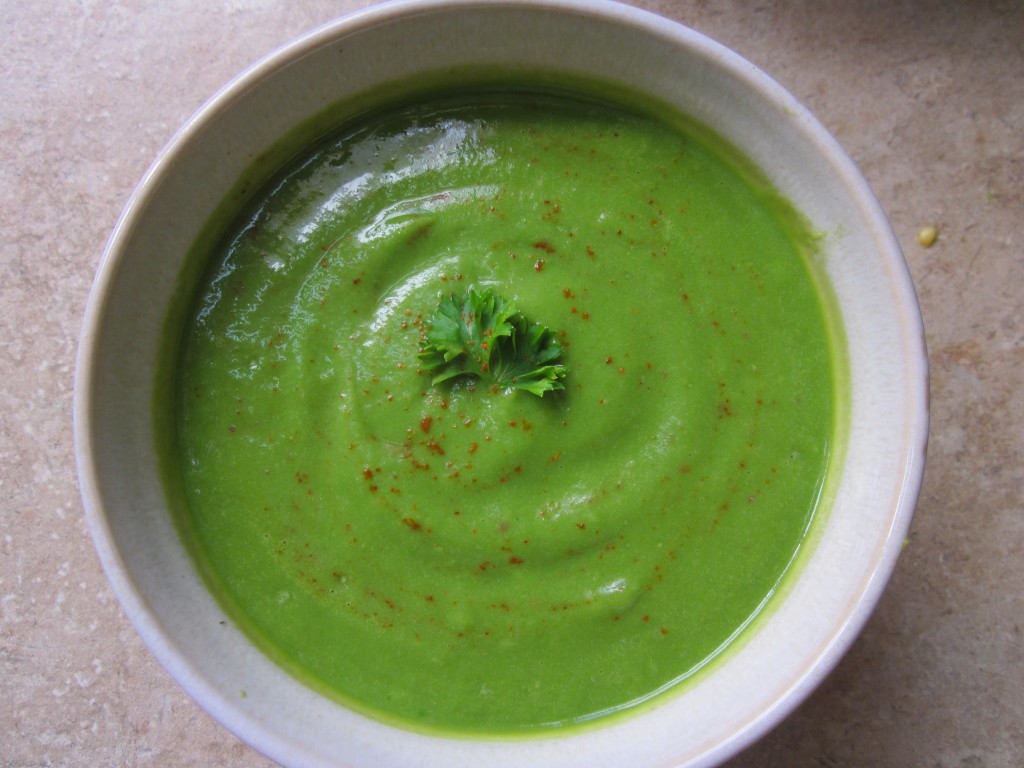 Spinach Herb Soup in bowl