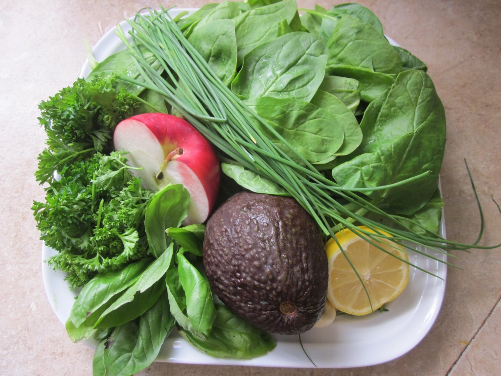 Spinach Herb Soup ingredients