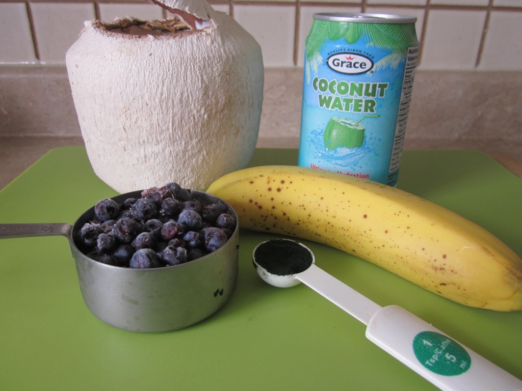Banana Blueberry Recovery Drink