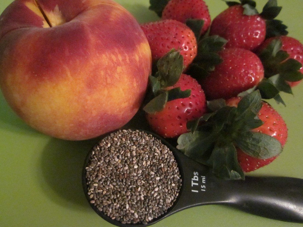 Chia Fruit Bowl peach strawberry