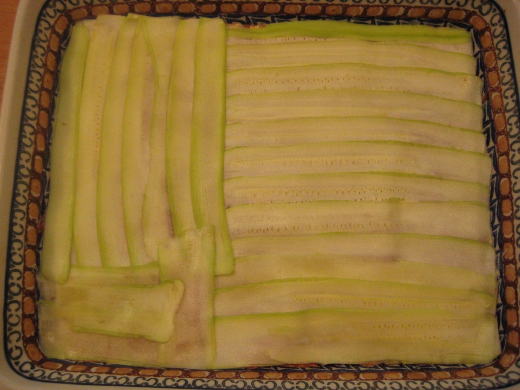 raw lasagna - zucchini layer