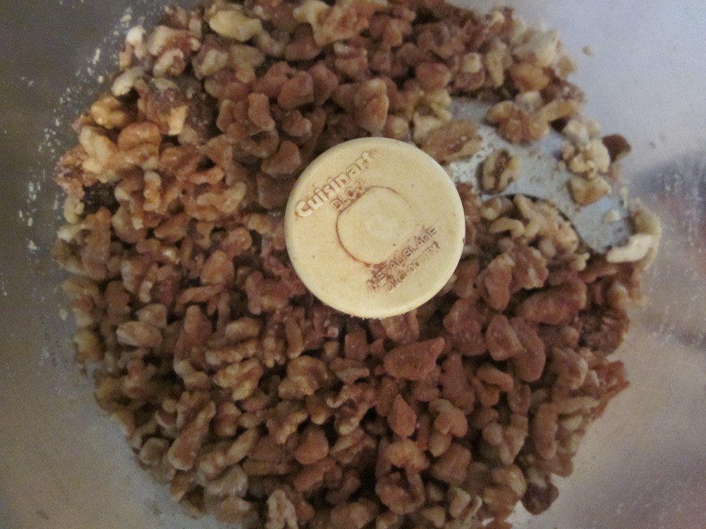 Date and Nut Pie Crust in processor