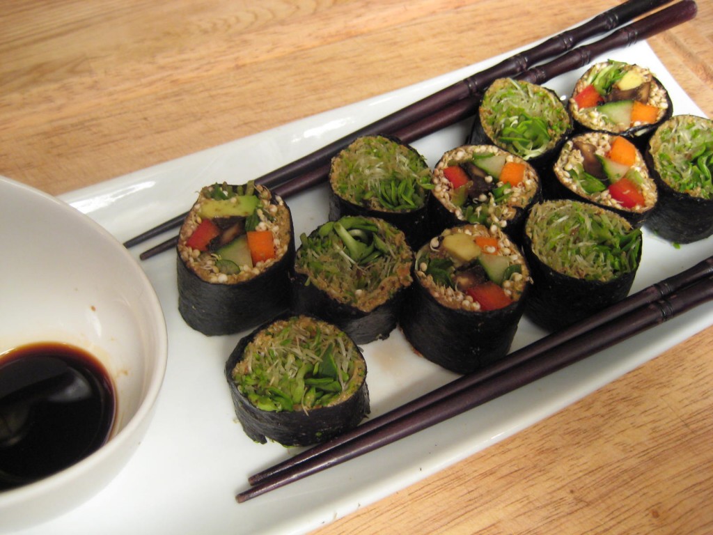 Nori Rolls with Sprouted Quinoa and Sprouts