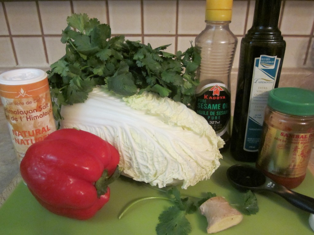 Nappa Cabbage Salad ingredients