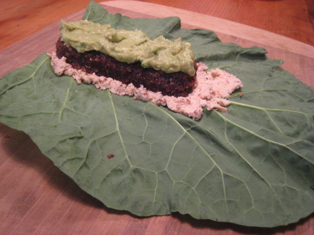 How to Make a Collard Taco Wrap 4