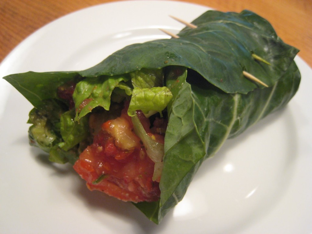 How to Make a Collard Taco Wrap 8