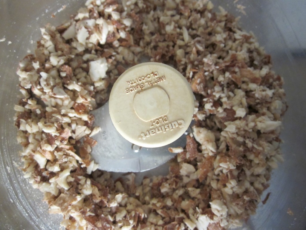 Nutmeat Patties raw recipe chop almonds