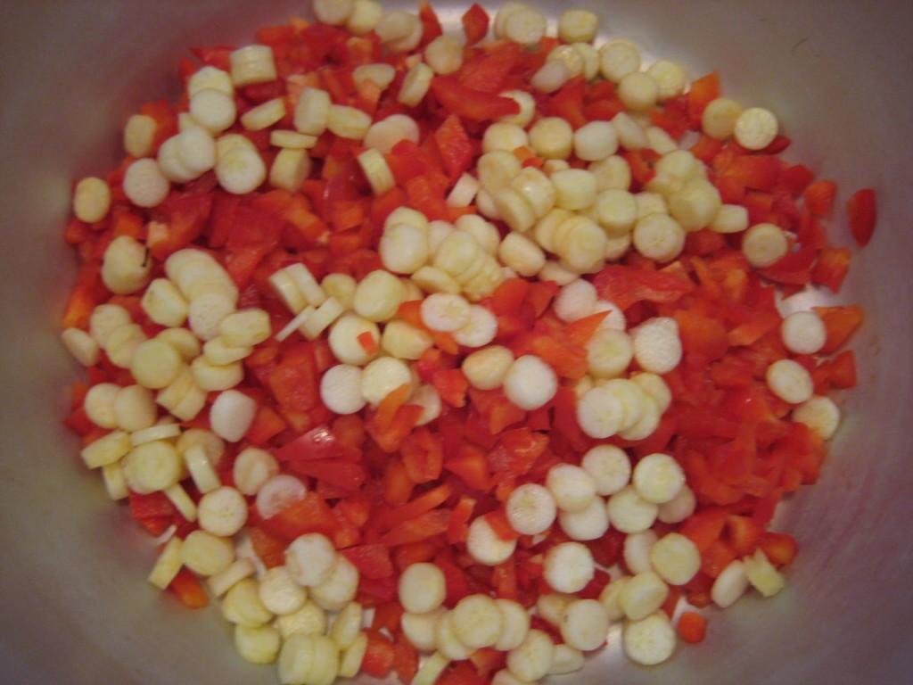 Ansons Sunfire Noodle Soup Recipe - chopped veg