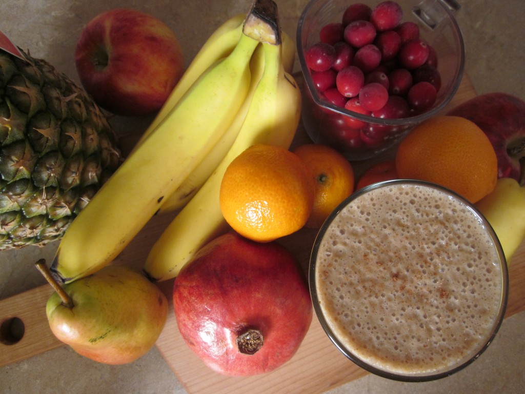 Raw Vegan Chai Nog and fruit