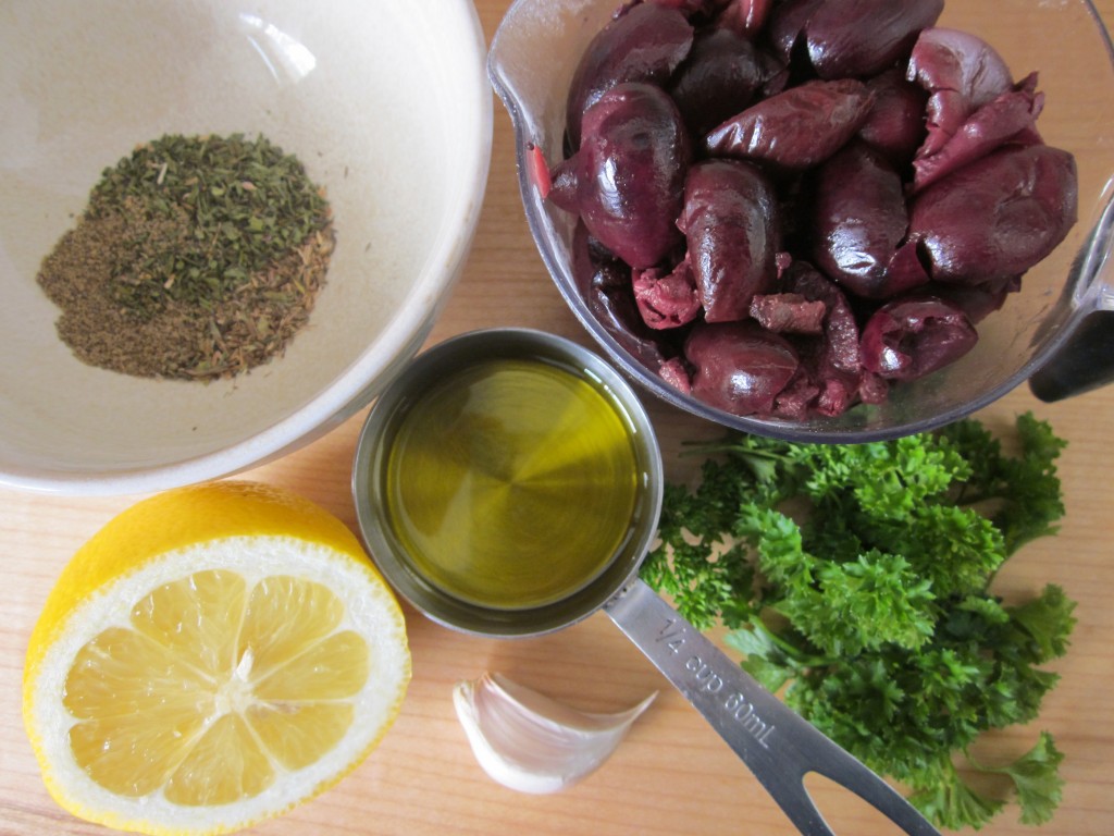 Olive Tapenade ingredients
