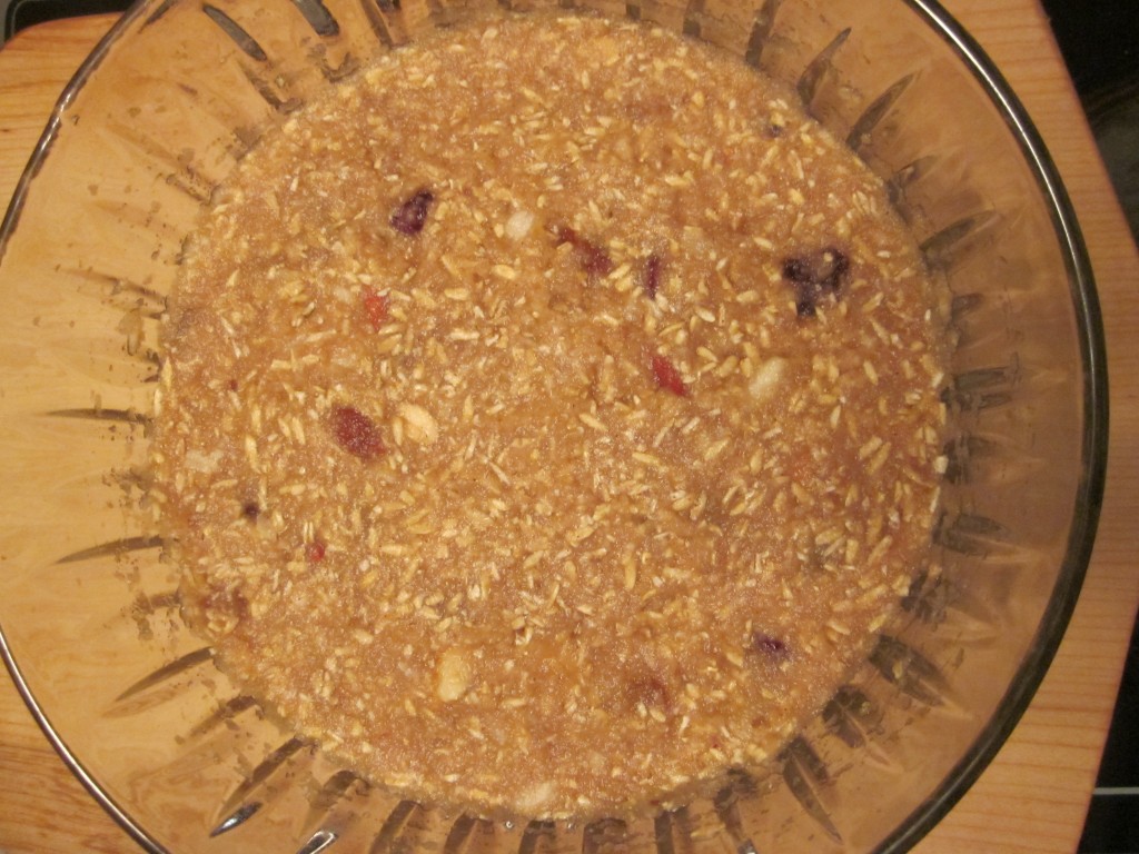 Apple Cinnamon Oatmeal - Healthy Breakfast Recipe ingredents all mixed in bowl