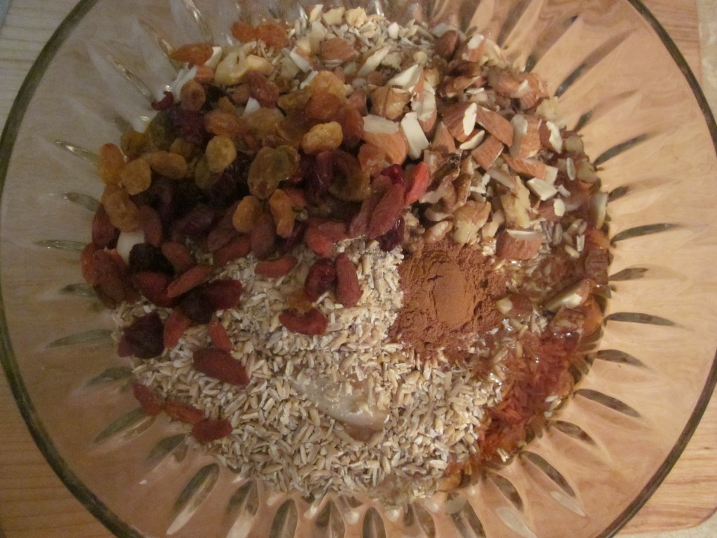 Apple Cinnamon Oatmeal Recipe ingredients in bowl