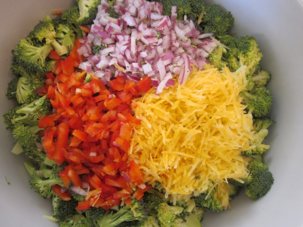 Broccoli Quinoa Salad Recipe qinoa and veg in bowl
