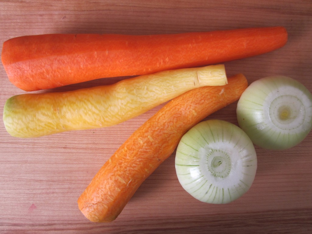 Celriac Leek and Kale Soup Recipe carrots and onions