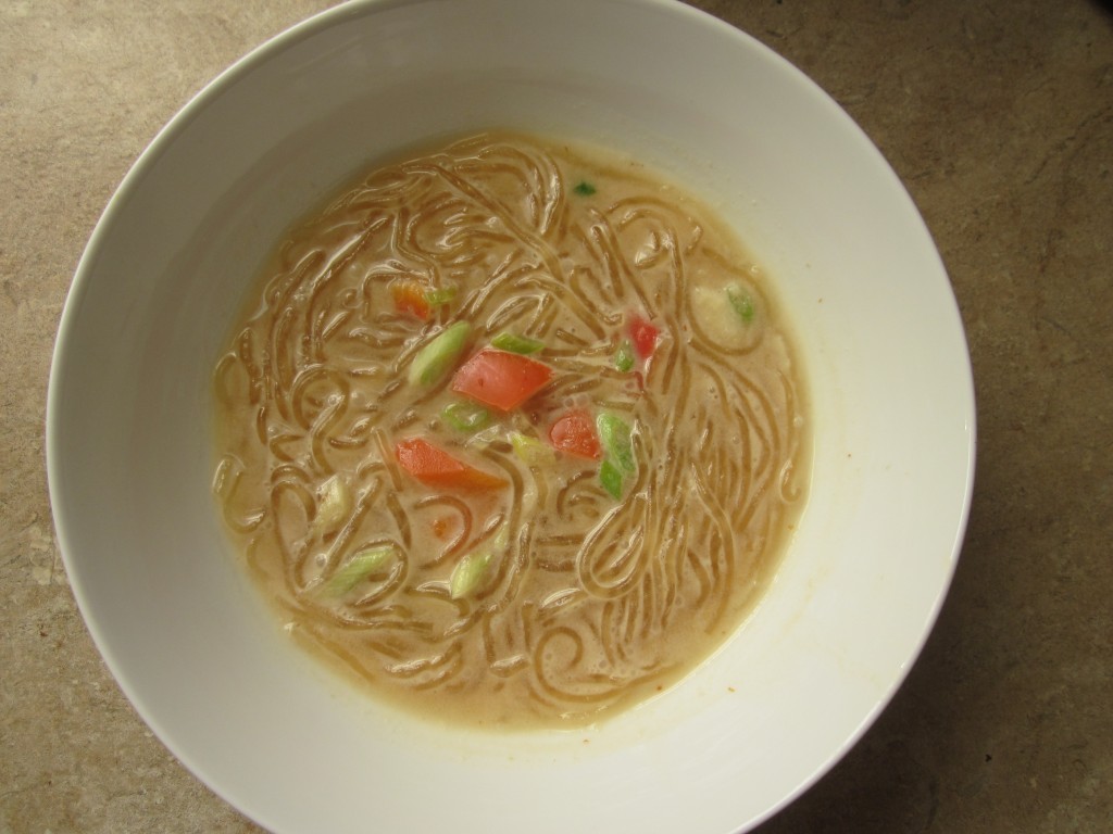 Creamy Miso Noodle Soup in bowl