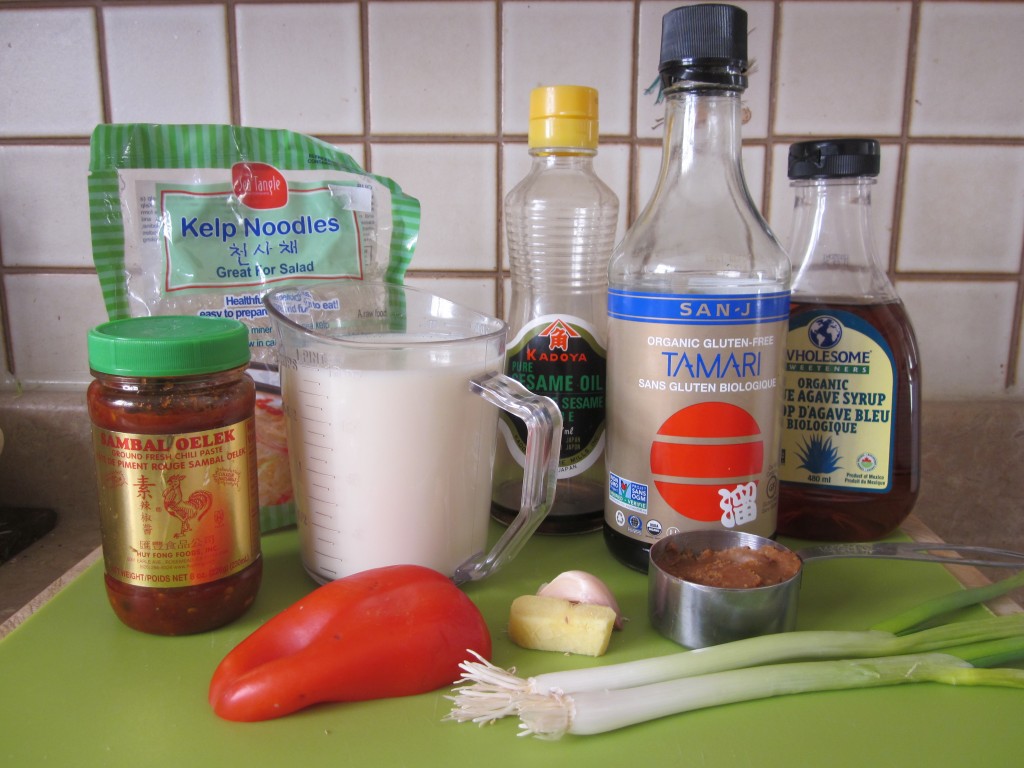 Creamy Miso Noodle Soup ingredients