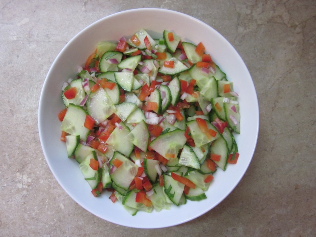 Cucumber Salad Recipe in bowl