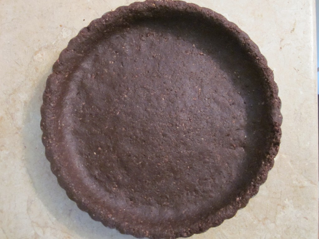 Black Forest Raw Chocolate Ganache Tart Recipe - brownie crust