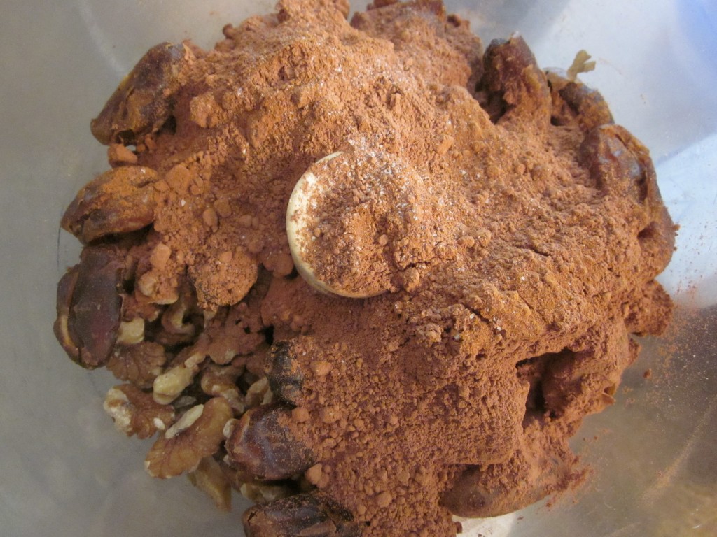 Black Forest Raw Chocolate Ganache Tart Recipe - brownie crust ingredients in processor