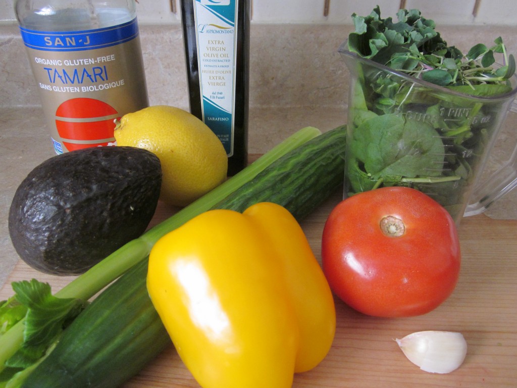 Blended Salad Soup Recipe ingredients