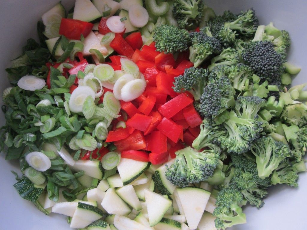 Vegetables in Ginger Tamarind Sauce Recipe -  vegetables chopped