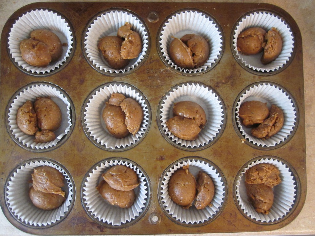 Protein Peanut Butter Cups Recipe - filling in tray
