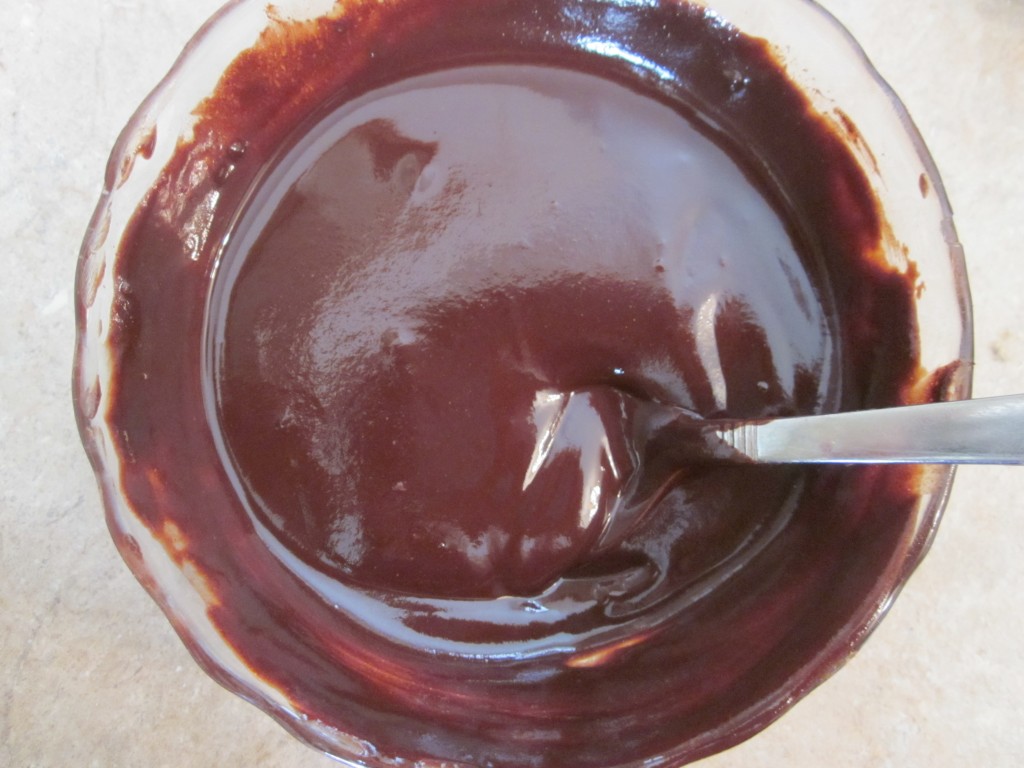 Protein Peanut Butter Cups Recipe - stir chocolate until smooth