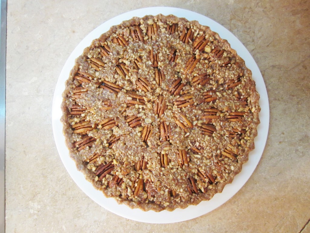 Raw Pecan Pie Recipe on Plate
