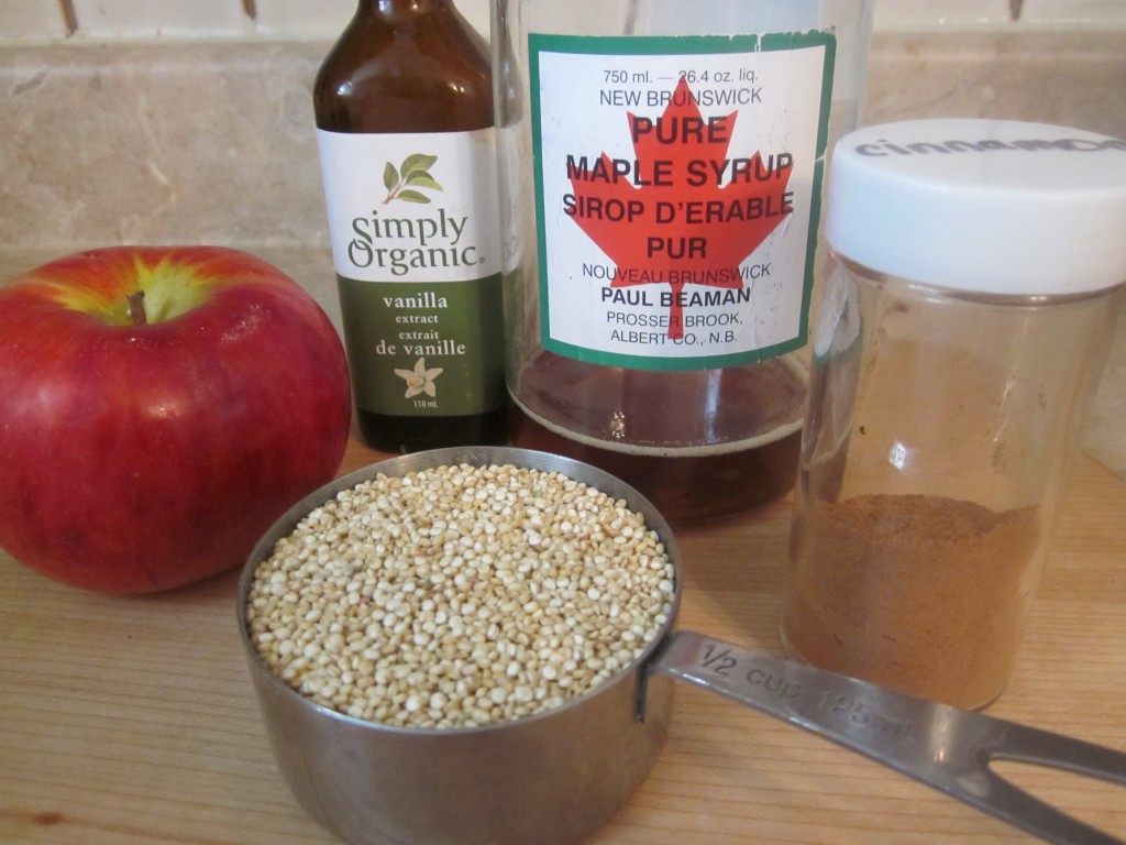 Apple Cinnamon Quinoa Porridge Recipe - ingredients