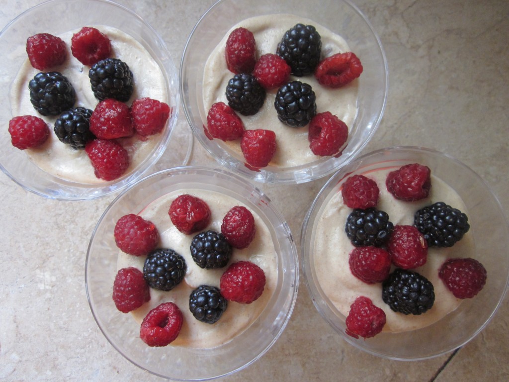 Cashew Cream Recipe in Berry Granola Parfaits - add berries