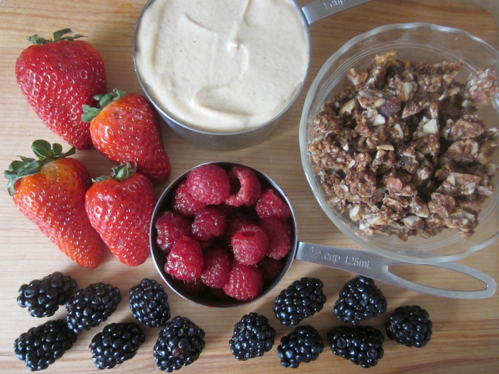 Cashew Cream Recipe in Berry Granola Parfaits - parfait ingredients