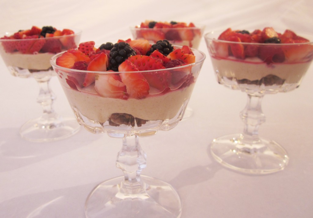 Cashew Cream Recipe in Berry Granola Parfaits