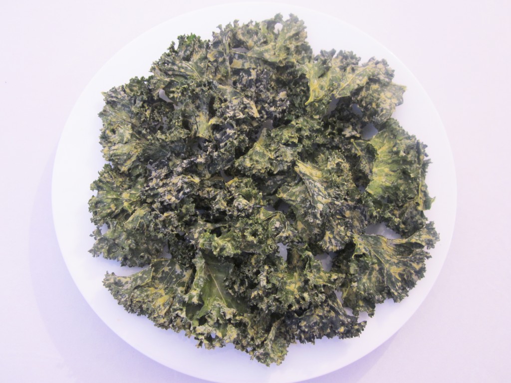 Dill Pickle Kale Chips Recipe plated