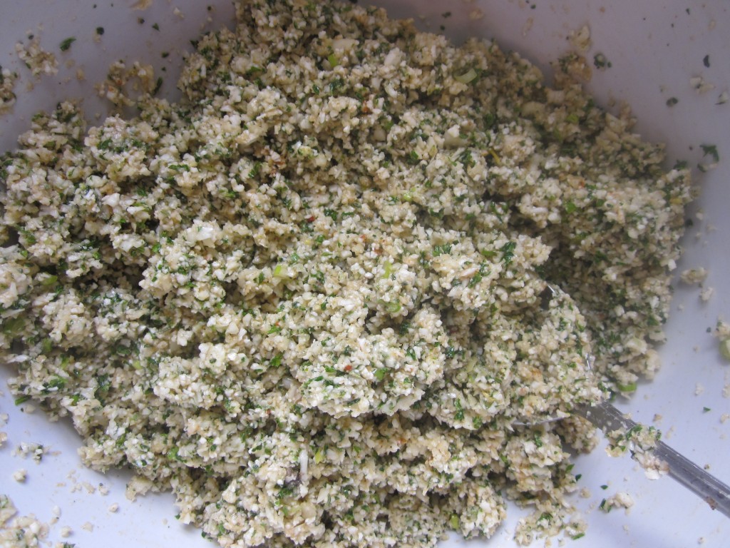 Herbed Cauliflower Couscous Recipe ingredients mixed
