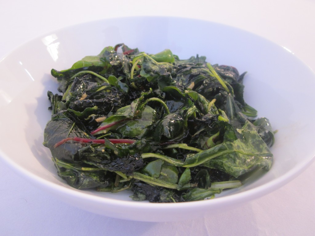 Wilted Southern Greens Recipe with Sesame Ginger Dressing