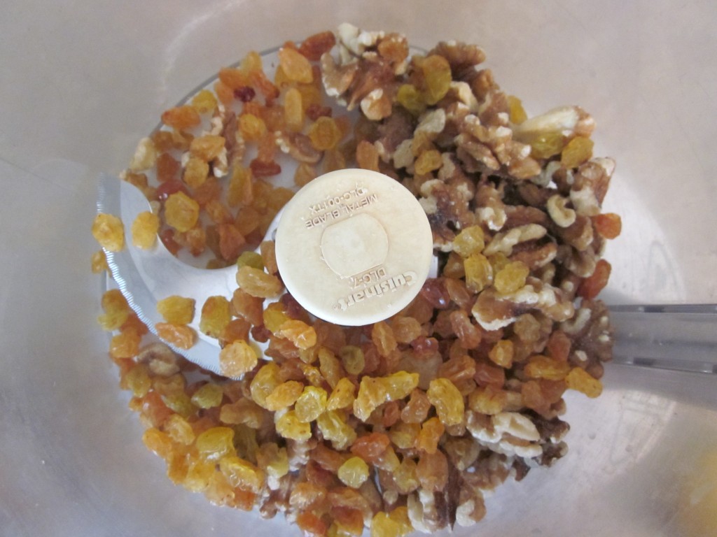Luscious Vegan Lemon Squares Recipe - base walnuts and raisins