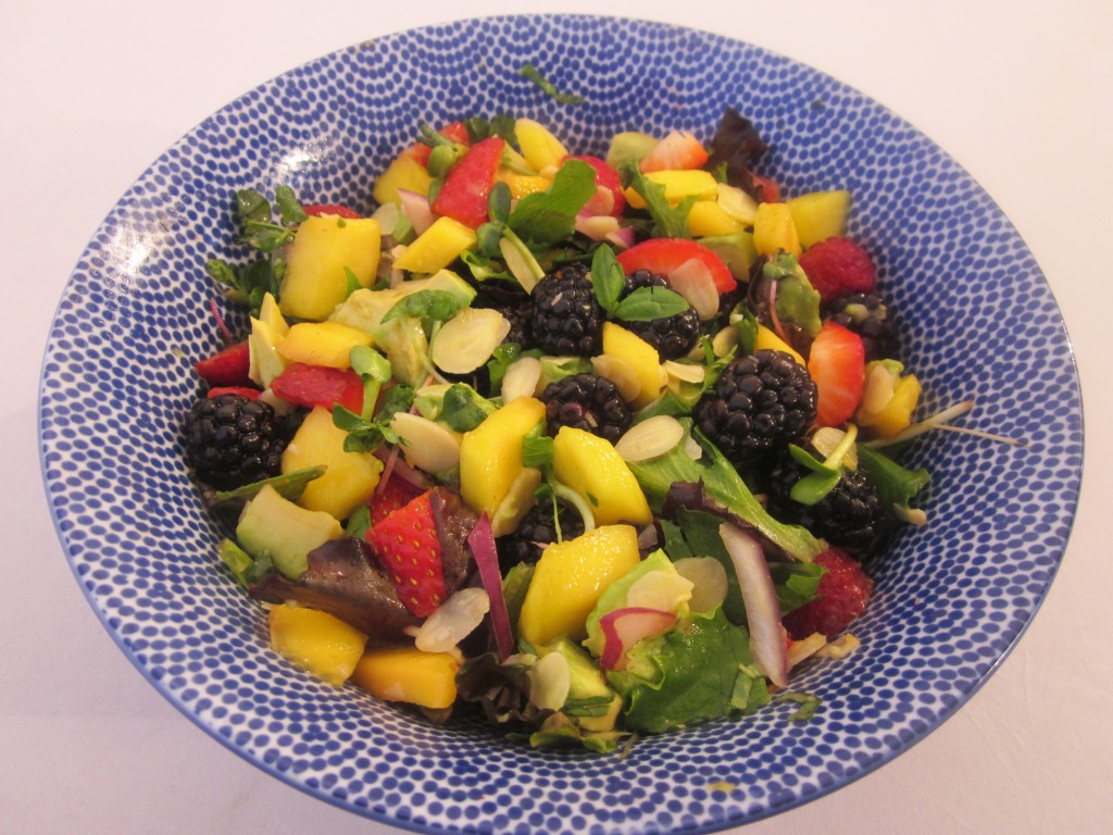 Mango Berry Avocado Salad Recipe with Light Citrus Dressing dessing