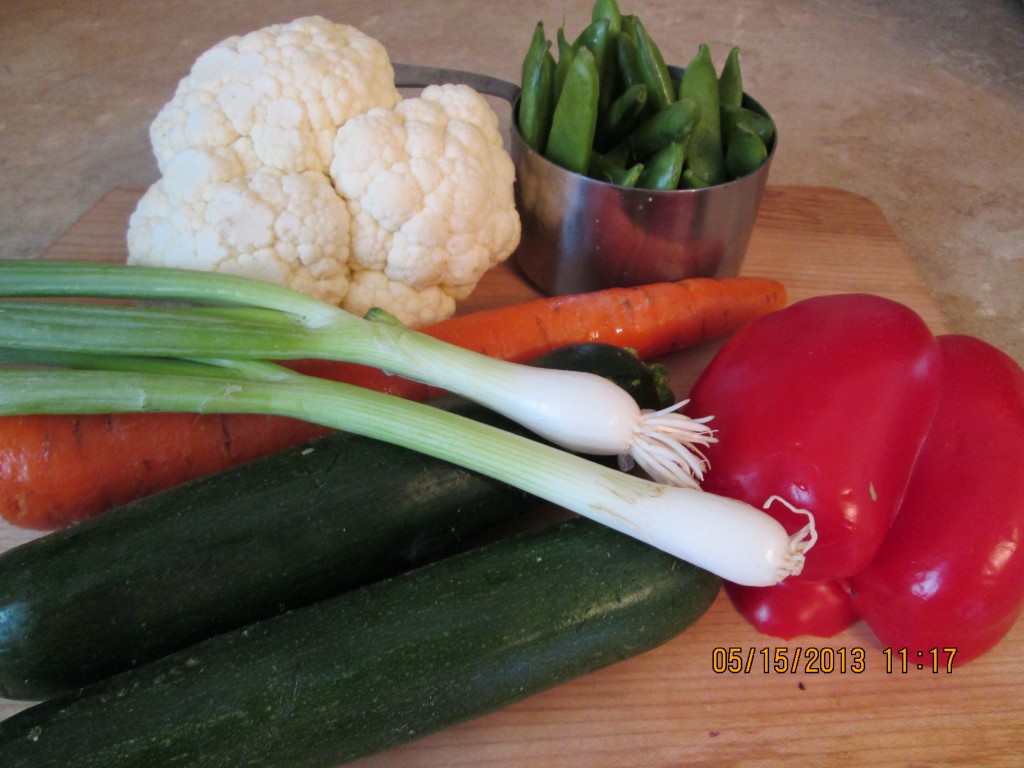 Softened Vegetables in a Spicy Mango Pineapple Sauce Recipe - vegetables