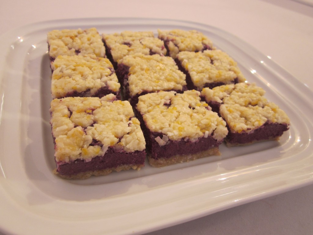 Lemon Blueberry Squares Recipe cut