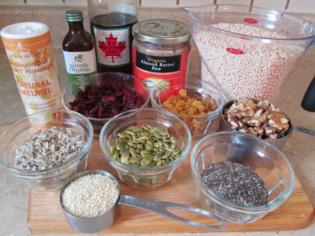 Puffed Quinoa Energy Bars Recipe - ingredients