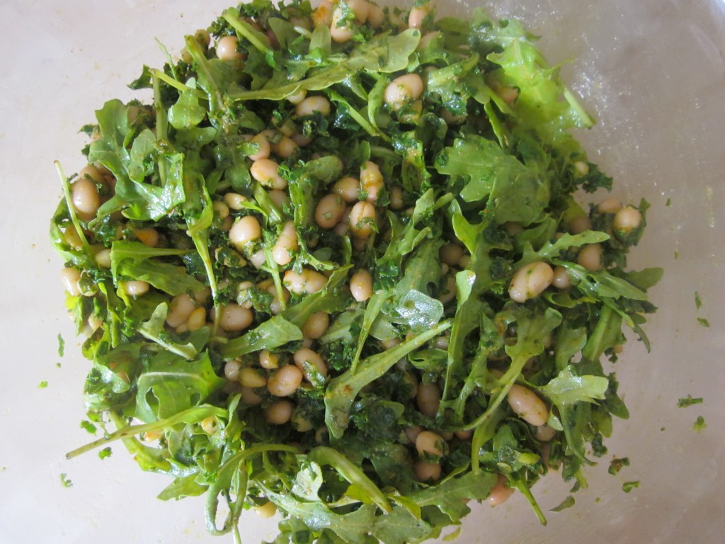 White Beans and Pine Nuts with Arugula and Kale Recipe 4