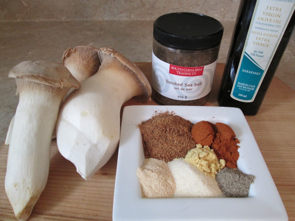 Bacon Salt Recipe and King Oyster Mushroom Bacon - ingredients