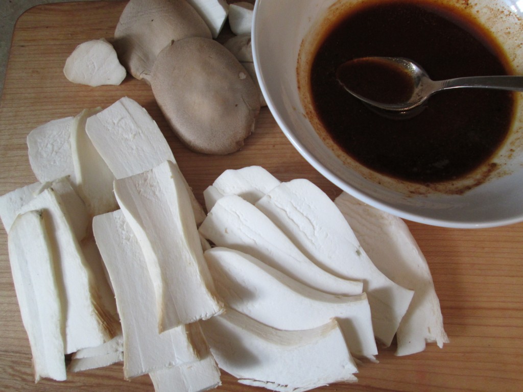 Bacon Salt Recipe and King Oyster Mushroom Bacon -sliced king oyster mushrooms