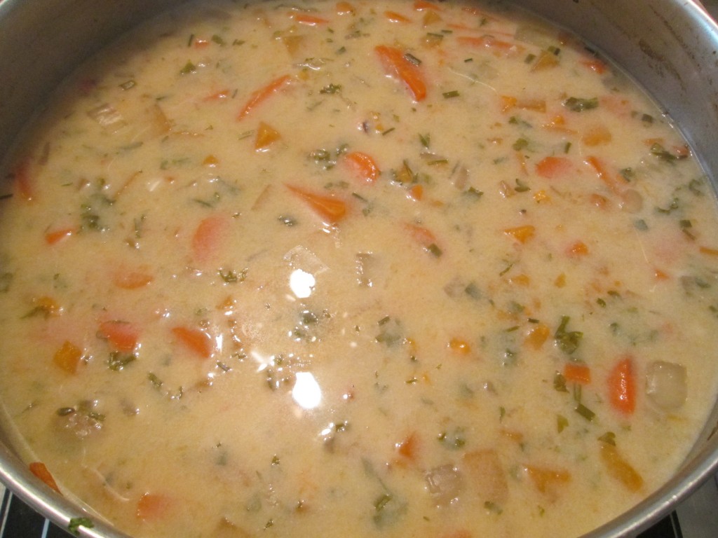 Creamy Sweet Potato Black Eyed Peas Soup Recipe - cooked with coconut milk added