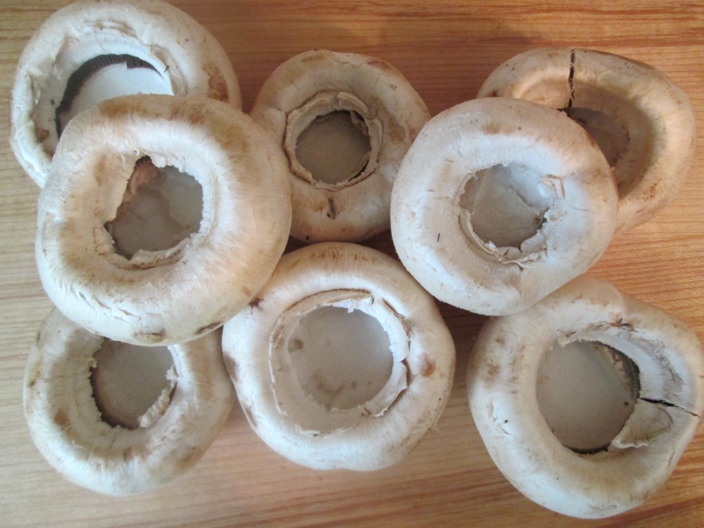 Dehydrated Stuffed Mushroom Caps Recipe - remove stems