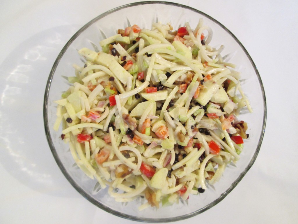 Creamy Kohlrabi Salad Recipe in bowl