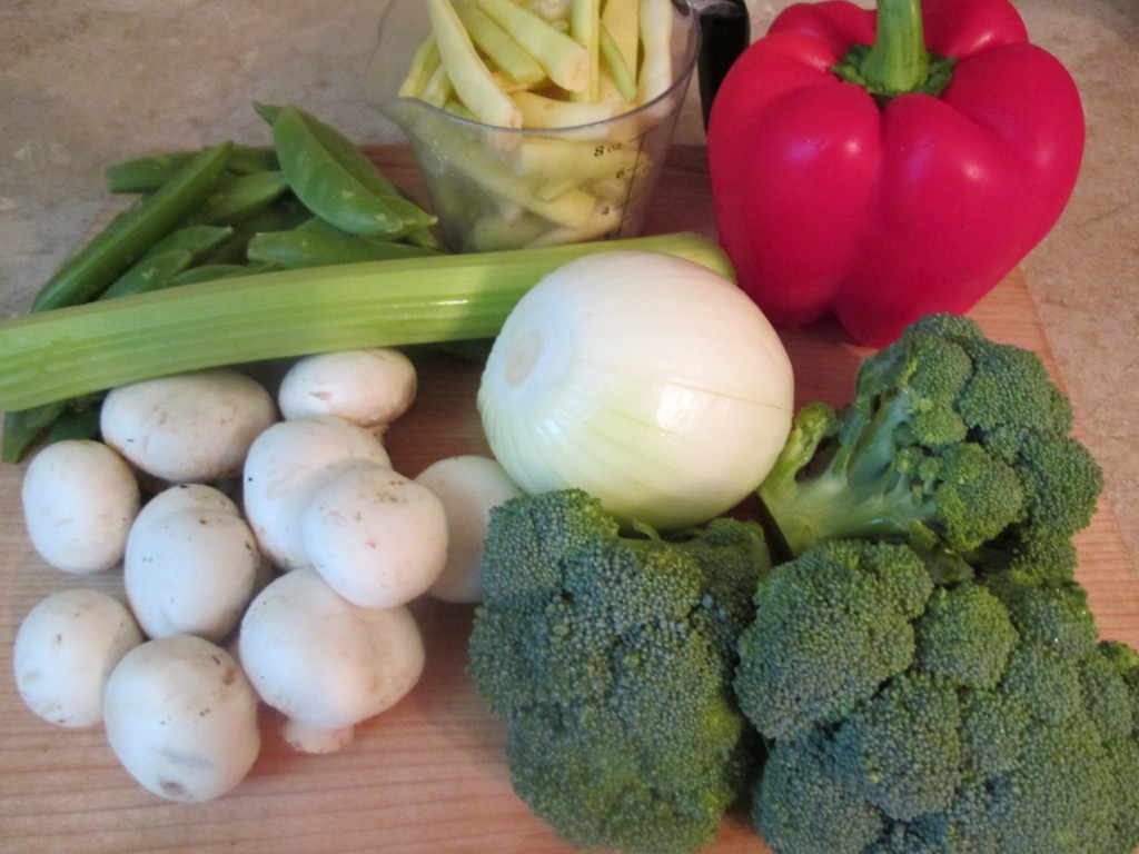 Pesto Vegetables with Black Beans and Rice - ingredients